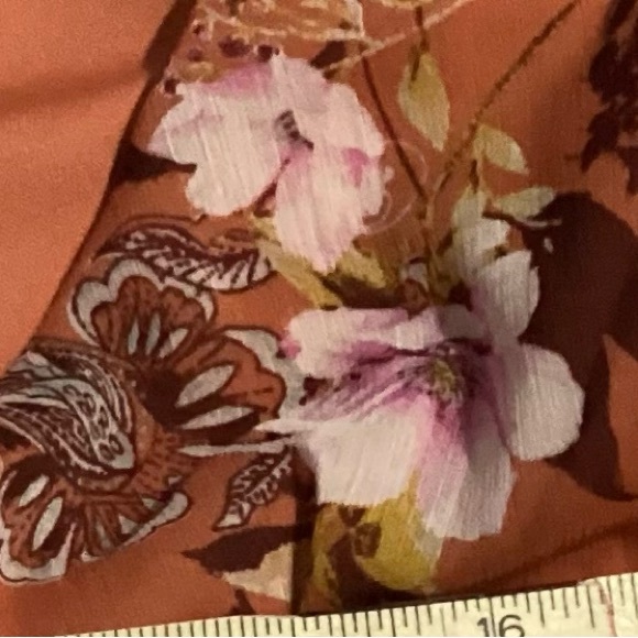 Wonderly Women’s Plus Size Floral Wrap Dress 2X Beautiful Fall Colors - Picture 4 of 9